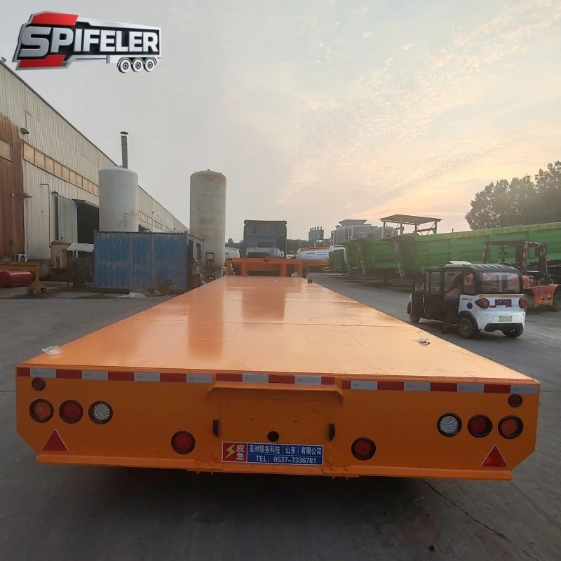 Five Axle Low Flatbed Semi Trailer factory